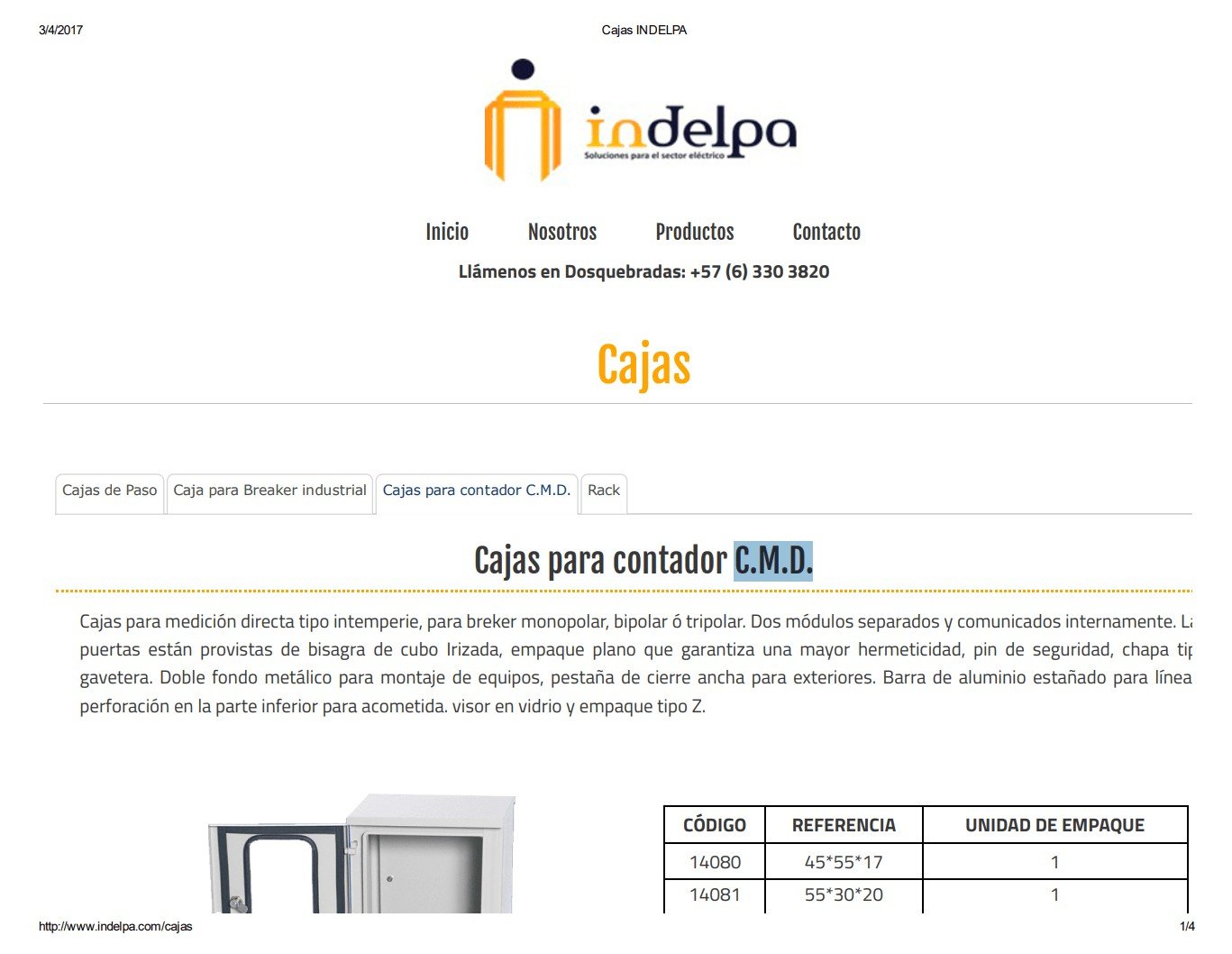 Catalogo-2017-Indelpa-Cajas-para-Contador-C.M.D