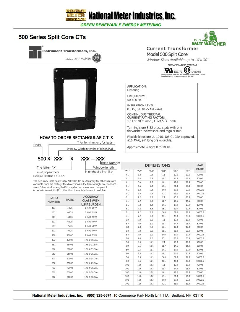 Catalogo-2017-National-Meter-TC-de-Nucleo-Dividido-Serie-500