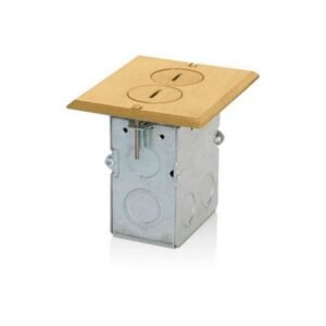 TOMA LEVITON PISO DOBLE 15A 125V MET.DORADA - LEVITON 25249FBA