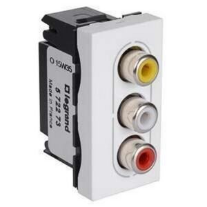 SALIDA ARTEOR RCA AUDIO-VIDEO CUADRADO 1 MODULO - LEGRAND GRL-IND 572273